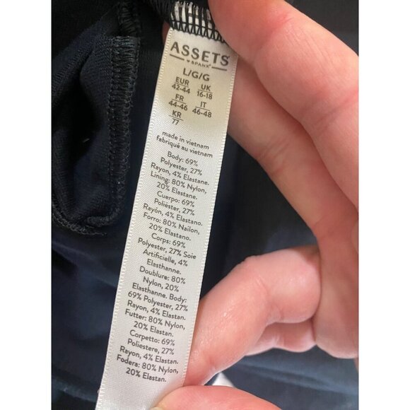 Assets By Spanx Women's Black Casual Leisure Classic Leggings - Large - Picture 10 of 11